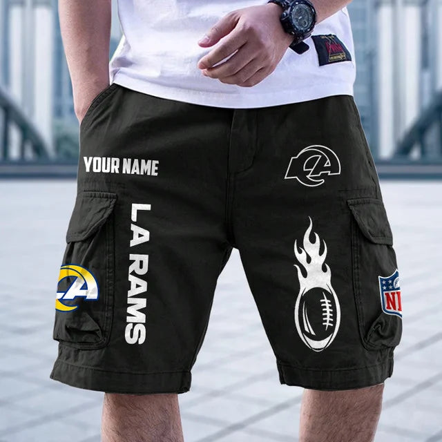 [SPECIAL OFFER] NEW CUSTOMIZED NFL22 LAR LOS ANGELES RAMS CARGO SHORTS
