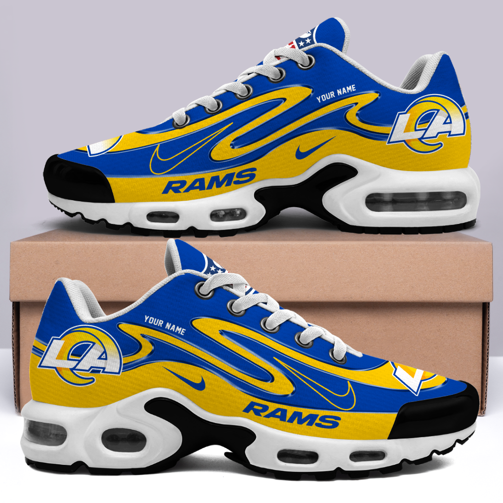 LIMITED EDITION - NEW CUSTOMIZED NFL22 LAR LOS ANGELES RAMS AIR MAX PLUS SNEAKERS