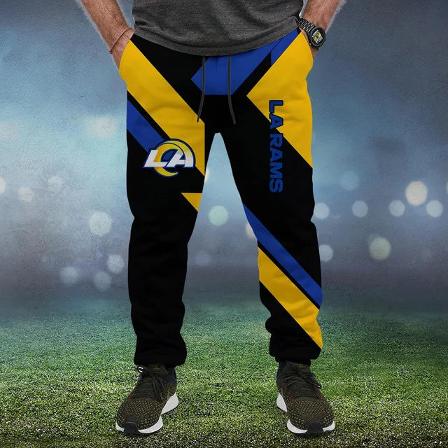 LIMITED EDITION - NEW CUSTOMIZED NFL22 LAR LOS ANGELES RAMS SWEATPANTS