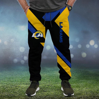LIMITED EDITION - NEW CUSTOMIZED NFL22 LAR LOS ANGELES RAMS SWEATPANTS