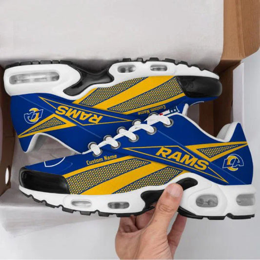 LIMITED EDITION - NEW CUSTOMIZED NFL22 LAR LOS ANGELES RAMS AIR MAX PLUS SNEAKERS