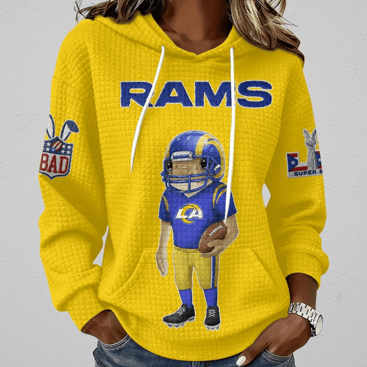 [SPECIAL OFFER] NEW CUSTOMIZED NFL22 LAR LOS ANGELES RAMS UNISEX HOODED SWEATSHIRT