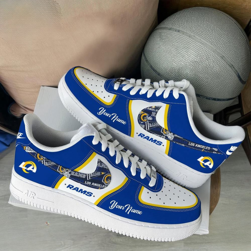 LIMITED EDITION - NEW CUSTOMIZED NFL22 LAR LOS ANGELES RAMS AF1 SNEAKERS