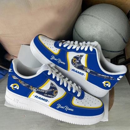 LIMITED EDITION - NEW CUSTOMIZED NFL22 LAR LOS ANGELES RAMS AF1 SNEAKERS