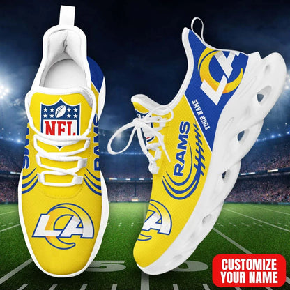 LIMITED EDITION - NEW CUSTOMIZED NFL22 LAR LA RAMS PREMIUM CLUNKY SNEAKERS