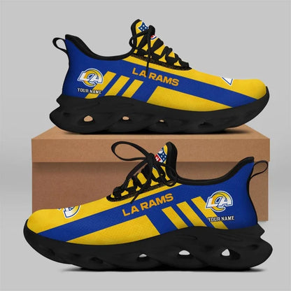 LIMITED EDITION - NEW CUSTOMIZED NFL22 LAR LOS ANGELES RAMS UNISEX MAX SOUL SHOES