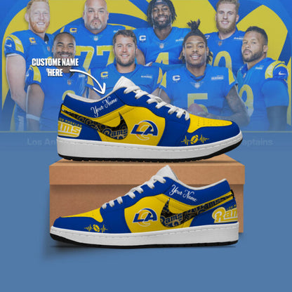 [SPECIAL OFFER] NEW CUSTOMIZED NFL22 LAR LOS ANGELES RAMS AIR JORDAN LOW SHOES