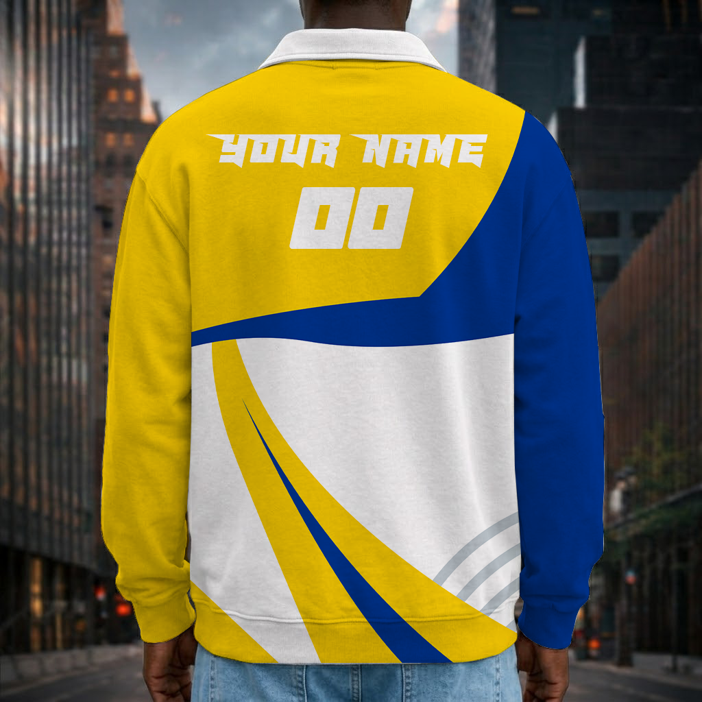 [SPECIAL OFFER] NEW CUSTOMIZED NFL22 LAR LOS ANGELES RAMS LONG SLEEVE POLO SHIRT