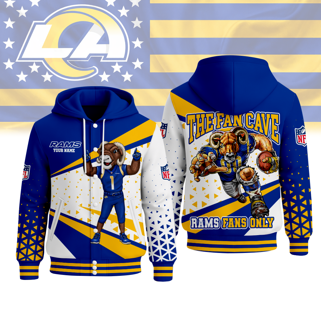 LIMITED EDITION - NEW CUSTOMIZED NFL22 LAR LOS ANGELES RAMS UNISEX T-SHIRT, POLO, HOODIE & JACKETS