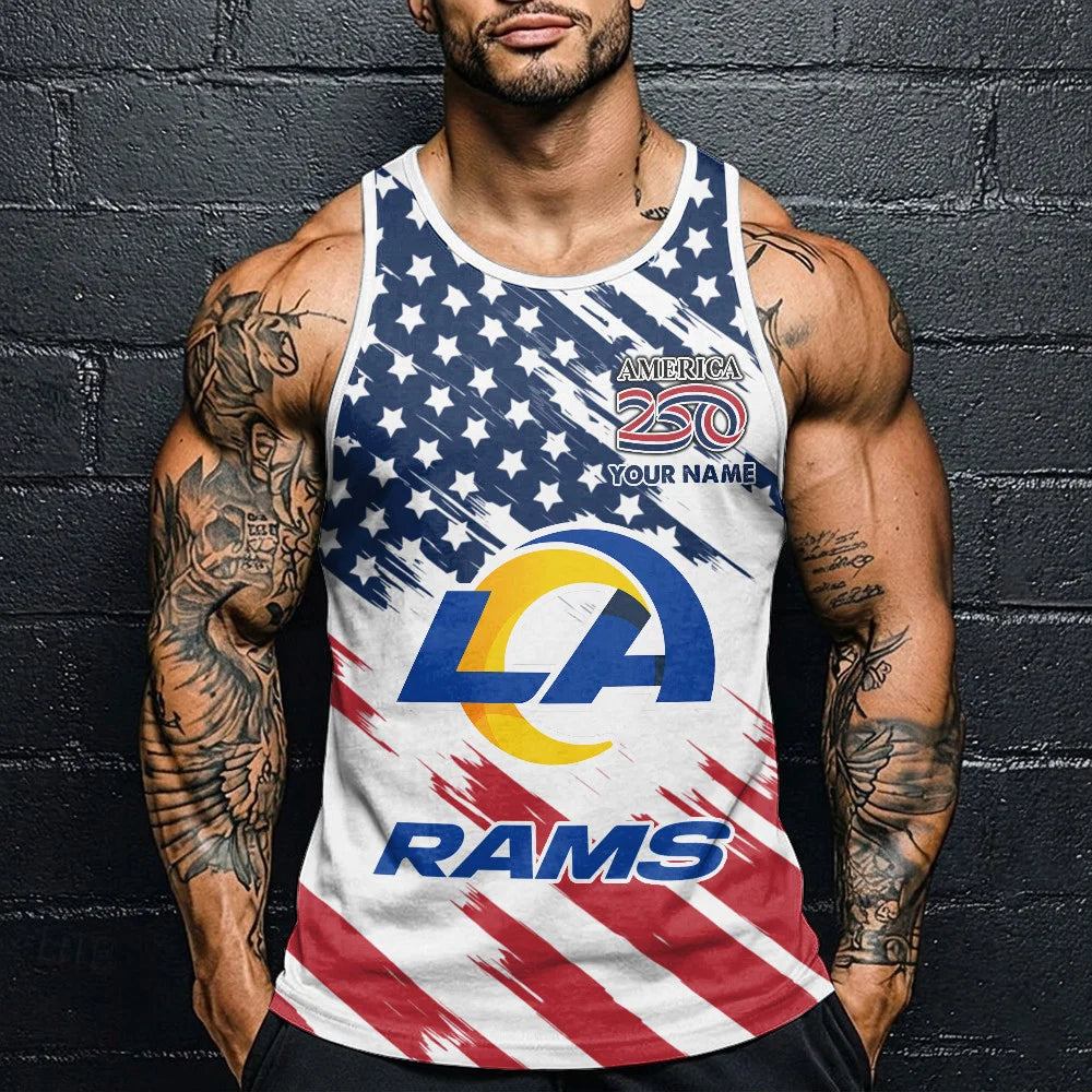 LIMITED EDITION - NEW CUSTOMIZED NFL22 LAR LOS ANGELES RAMS UNISEX TANK TOP