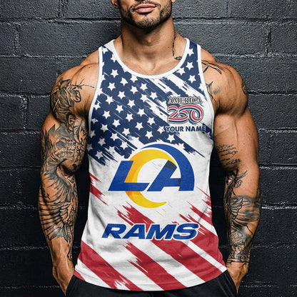LIMITED EDITION - NEW CUSTOMIZED NFL22 LAR LOS ANGELES RAMS UNISEX TANK TOP