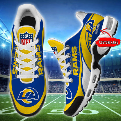 LIMITED EDITION - NEW CUSTOMIZED NFL22 LAR LOS ANGELES RAMS AIR MAX PLUS SNEAKERS