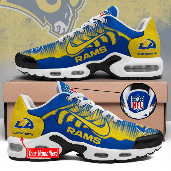 LIMITED EDITION - NEW CUSTOMIZED NFL22 LAR LOS ANGELES RAMS UNISEX AIR MAX PLUS SNEAKERS