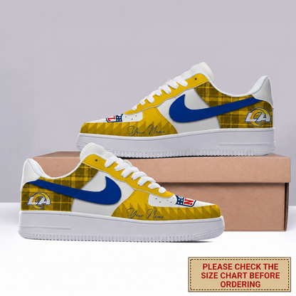 LIMITED EDITION - NEW CUSTOMIZED NFL22 LAR LOS ANGELES RAMS AF1 SHOES