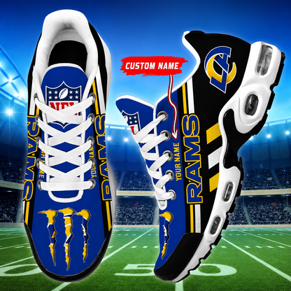 LIMITED EDITION - NEW CUSTOMIZED NFL22 LAR LOS ANGELES RAMS AIR MAX PLUS SNEAKERS