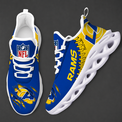 LIMITED EDITION - NEW CUSTOMIZED NFL22 LAR LOS ANGELES RAMS UNISEX MAX SOUL SHOES