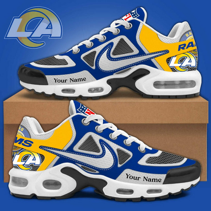 LIMITED EDITION - NEW CUSTOMIZED NFL22 LAR LOS ANGELES RAMS UNISEX AIR MAX PLUS SNEAKERS