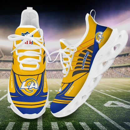 LIMITED EDITION - NEW CUSTOMIZED NFL22 LAR LOS ANGELES RAMS UNISEX MAX SOUL SHOES