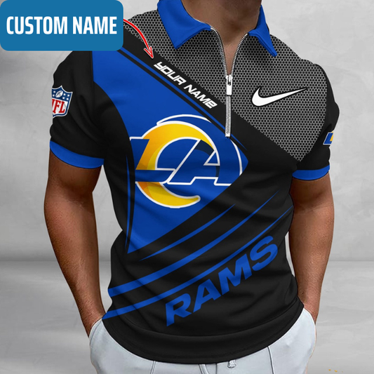 VIRAL EDITION - NEW CUSTOMIZED NFL22 LAR LOS ANGELES RAMS POLO SHIRT, ZIP POLO SHIRT & T-SHIRTS