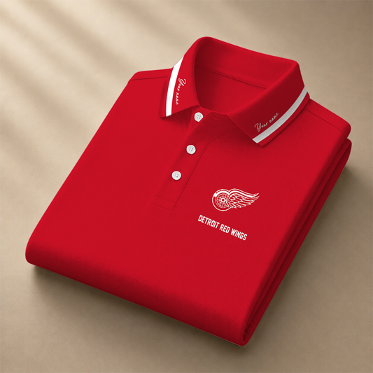 [SUPER SALE] NEW CUSTOMIZED NHL22 DRW DETROIT RED WINGS POLO SHIRT