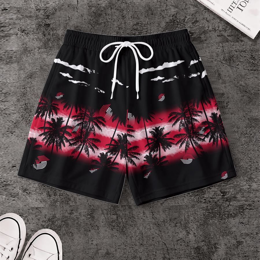 LIMITED EDITION - NEW CUSTOMIZED NBA22 PTB PORTLAND TRAIL BLAZERS SHORT PANTS