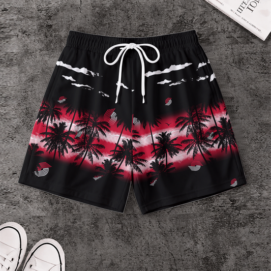 LIMITED EDITION - NEW CUSTOMIZED NBA22 PTB PORTLAND TRAIL BLAZERS SHORT PANTS