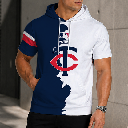 LIMITED EDITION - NEW CUSTOMIZED MLB22 MTS MINNESOTA TWINS SHORT SLEEVE HOODIE