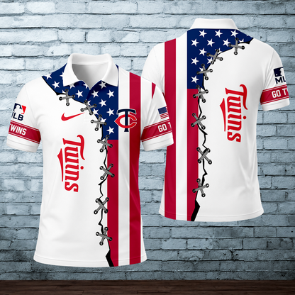 LIMITED EDITION - NEW CUSTOMIZED MLB22 MTS MINNESOTA TWINS POLO SHIRT
