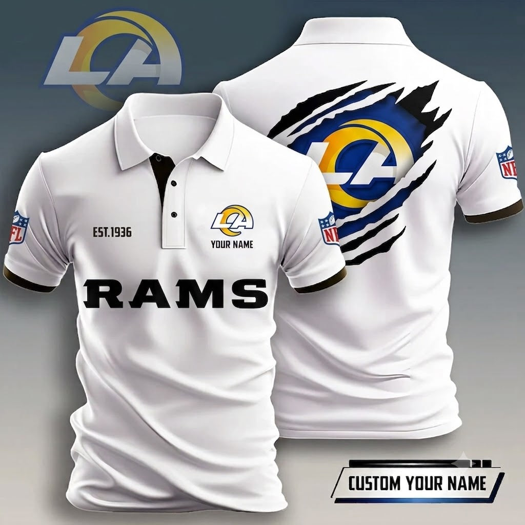 SPECIAL EDITION - NEW CUSTOMIZED NFL22 LAR LOS ANGELES RAMS T-SHIRT, POLO SHIRT, ZIP POLO SHIRT, HOODIE, ZIP HOODIE & SWEATSHIRT