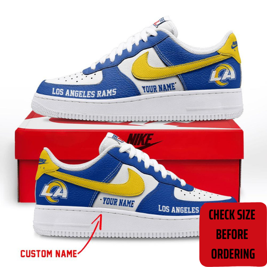 ELITE EDITION - NEW CUSTOMIZED NFL22 LAR LOS ANGELES RAMS AF1 SHOES