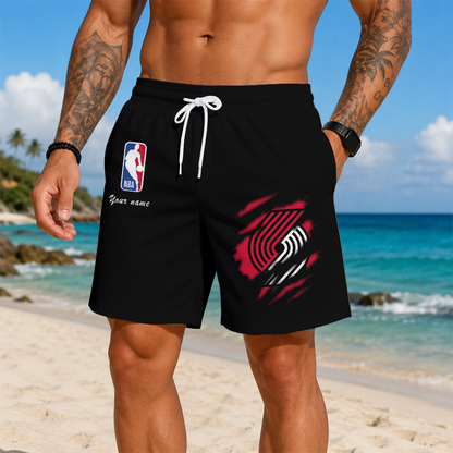 LIMITED EDITION - NEW CUSTOMIZED NBA22 PTB PORTLAND TRAIL BLAZERS SHORT PANTS