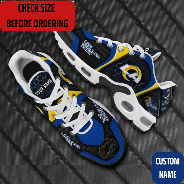 VIRAL EDITION - NEW CUSTOMIZED NFL22 LAR LOS ANGELES RAMS AIR MAX PLUS SNEAKERS