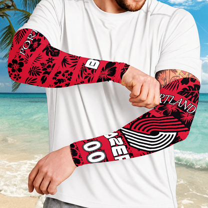 [HOT DEAL] NEW CUSTOMIZED NBA22 PTB PORTLAND TRAIL BLAZERS SUN ARM SLEEVES