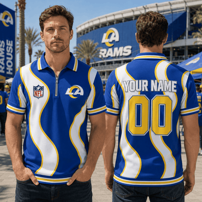 EXCLUSIVE EDITION - NEW CUSTOMIZED NFL22 LAR LOS ANGELES RAMS POLO SHIRT, ZIP POLO SHIRT, T-SHIRT, HOODIE, ZIP HOODIE & SWEATSHIRT