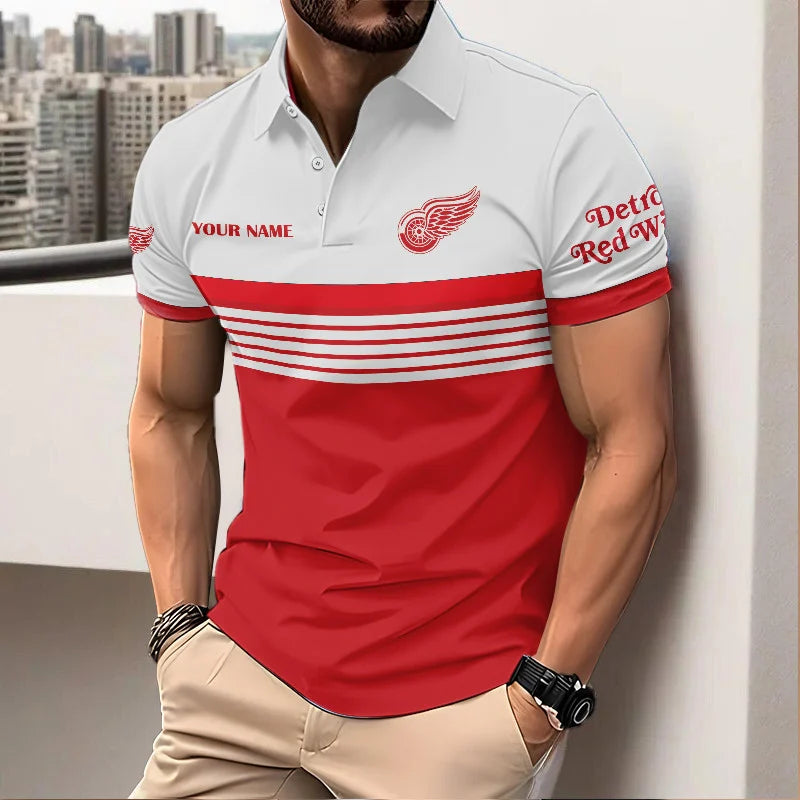 VIRAL EDITION - NEW CUSTOMIZED NHL22 DRW DETROIT RED WINGS POLO SHIRT, ZIP POLO SHIRT & T-SHIRTS
