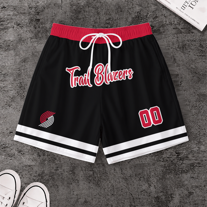 LIMITED EDITION - NEW CUSTOMIZED NBA22 PTB PORTLAND TRAIL BLAZERS SHORT PANTS