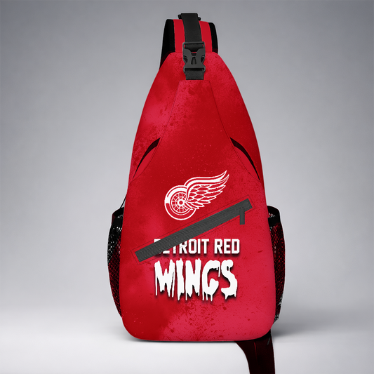 [SUPER SALE] NEW CUSTOMIZED NHL22 DRW DETROIT RED WINGS SLING BAG