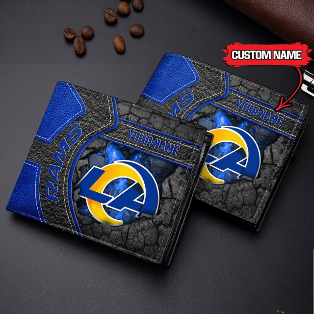 VIRAL SALE - NEW CUSTOMIZED NFL22 LAR LOS ANGELES RAMS LEATHER WALLET