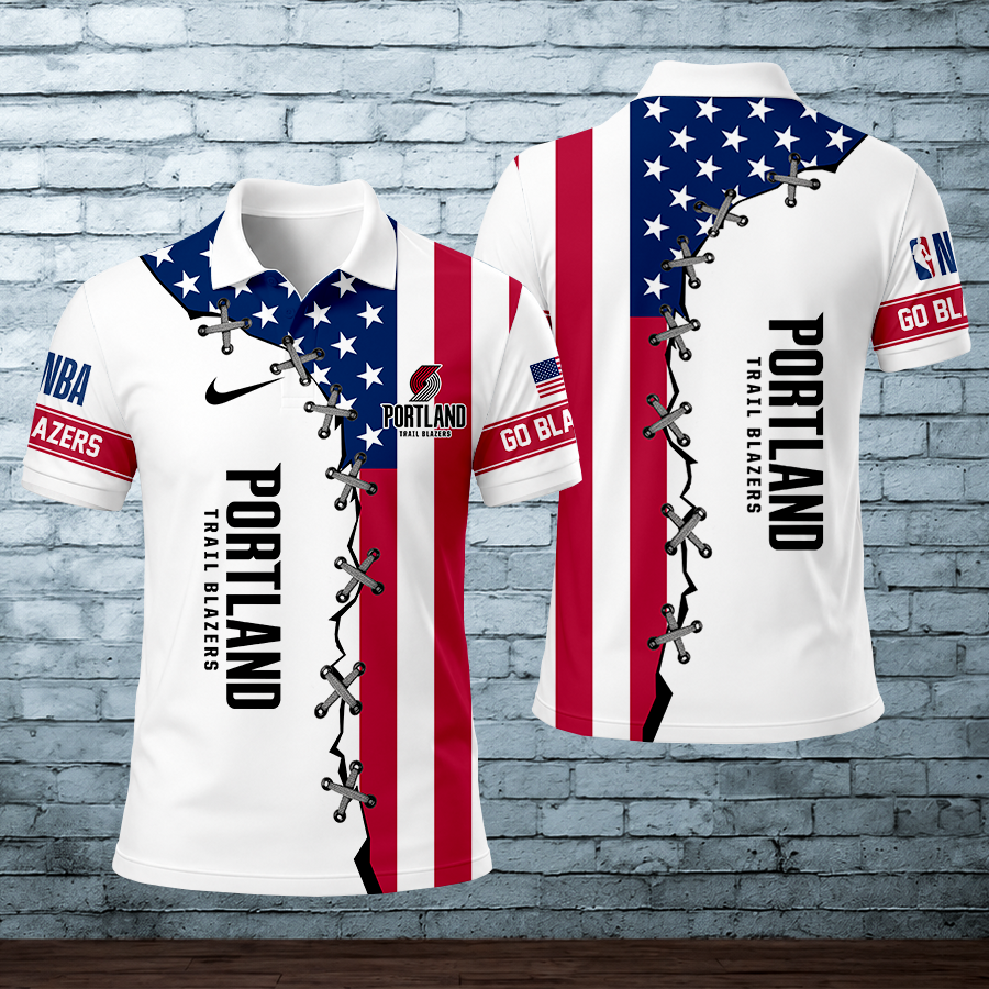 LIMITED EDITION - NEW CUSTOMIZED NBA22 PTB PORTLAND TRAIL BLAZERS POLO SHIRT