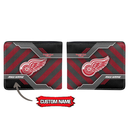 VIRAL EDITION - NEW CUSTOMIZED NHL22 DRW DETROIT RED WINGS LEATHER WALLET