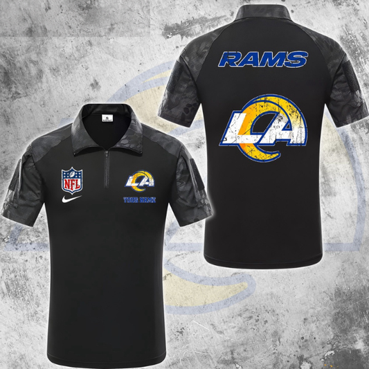ELITE EDITION - NEW CUSTOMIZED NFL22 LAR LOS ANGELES RAMS POLO SHIRT, ZIP POLO SHIRT & T-SHIRTS