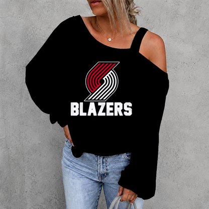 [HOT DEAL] NEW CUSTOMIZED NBA22 PTB PORTLAND TRAIL BLAZERS DROP SHOULDER SWEATSHIRT