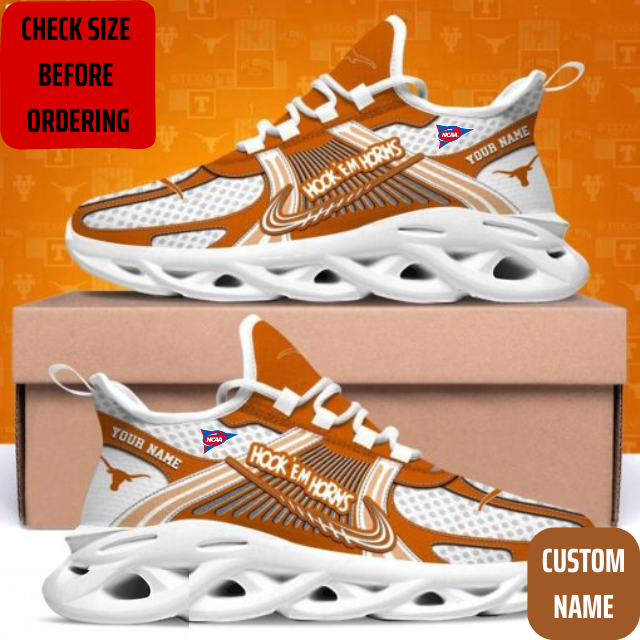 VIRAL EDITION - NEW CUSTOMIZED NCAA FBS22 TXL TEXAS LONGHORNS CLUNKY SNEAKERS