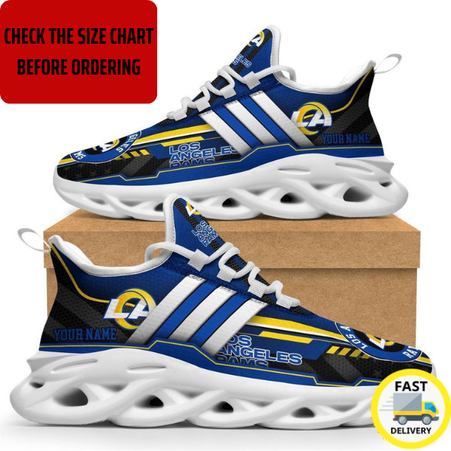 EXCLUSIVE EDITION - NEW CUSTOMIZED NFL22 LAR LOS ANGELES RAMS MAX SOUL SHOES
