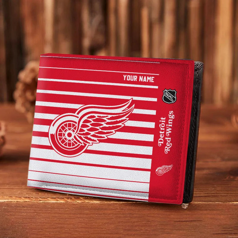VIRAL EDITION - NEW CUSTOMIZED NHL22 DRW DETROIT RED WINGS LEATHER WALLET