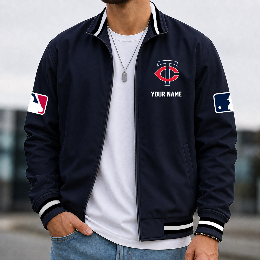 [FLASH SALE] NEW CUSTOMIZED MLB22 MTS MINNESOTA TWINS MULTICOLOR MEN'S CASUAL JACKET