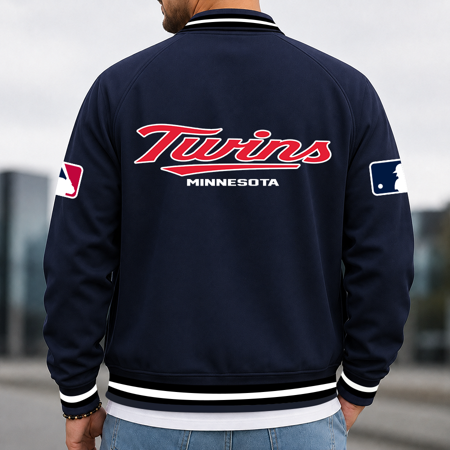 [FLASH SALE] NEW CUSTOMIZED MLB22 MTS MINNESOTA TWINS MULTICOLOR MEN'S CASUAL JACKET