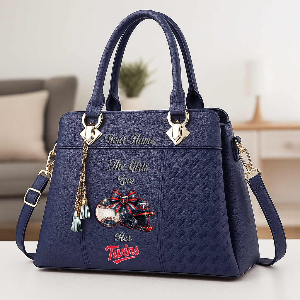 LIMITED EDITION - NEW CUSTOMIZED MLB22 MTS MINNESOTA TWINS ZIP HANDBAG MULTICOLOR