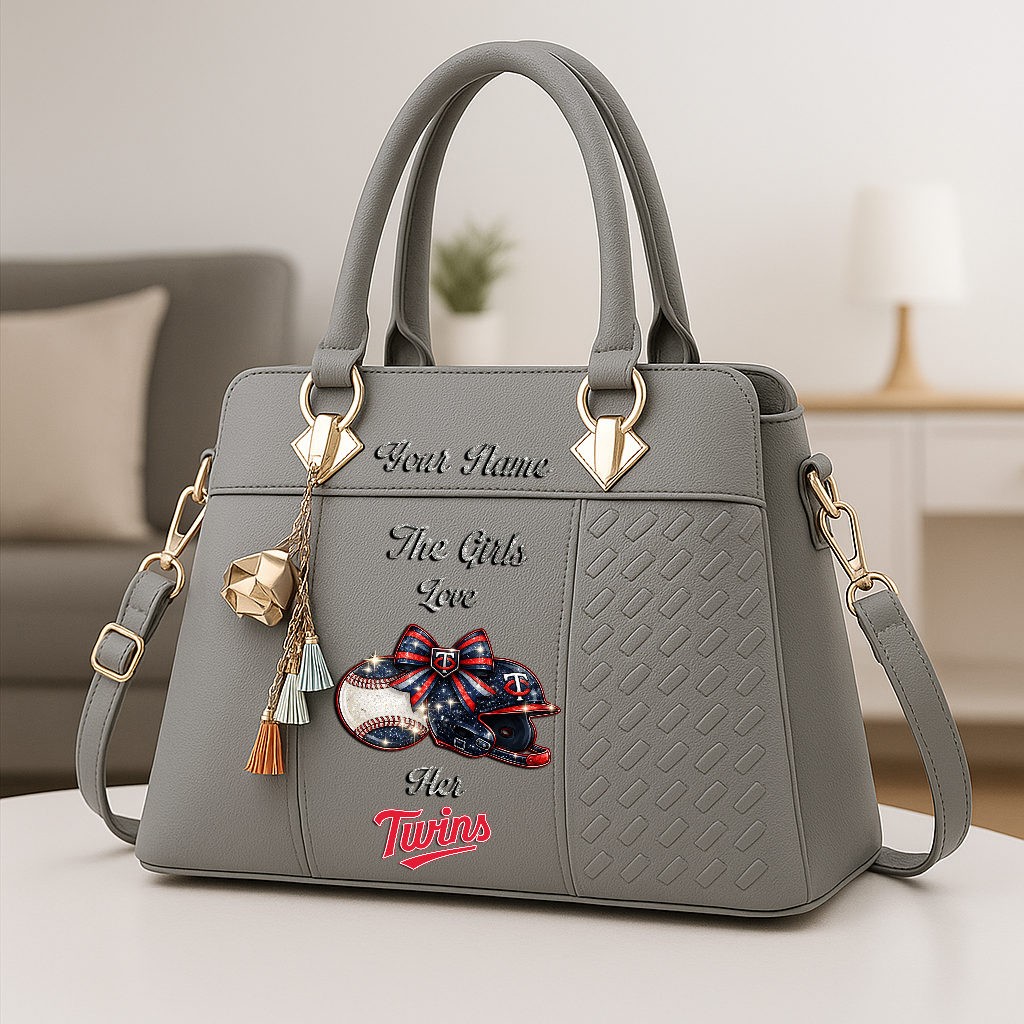 LIMITED EDITION - NEW CUSTOMIZED MLB22 MTS MINNESOTA TWINS ZIP HANDBAG MULTICOLOR