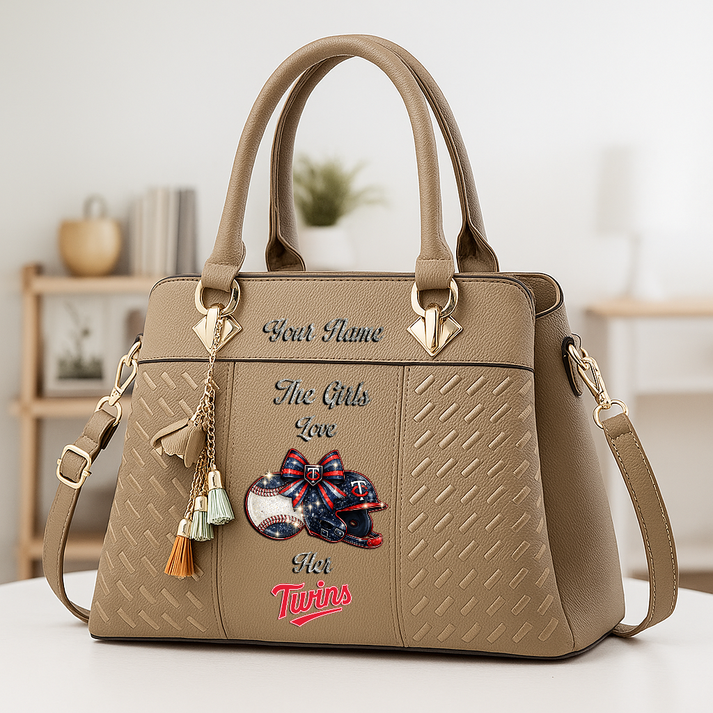 LIMITED EDITION - NEW CUSTOMIZED MLB22 MTS MINNESOTA TWINS ZIP HANDBAG MULTICOLOR